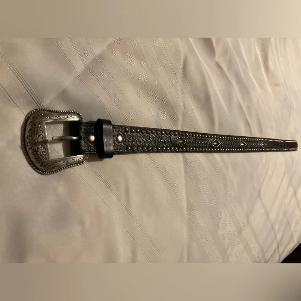 Kid's Nocona Black Diamond Studded Belt - Picture 6 of 8